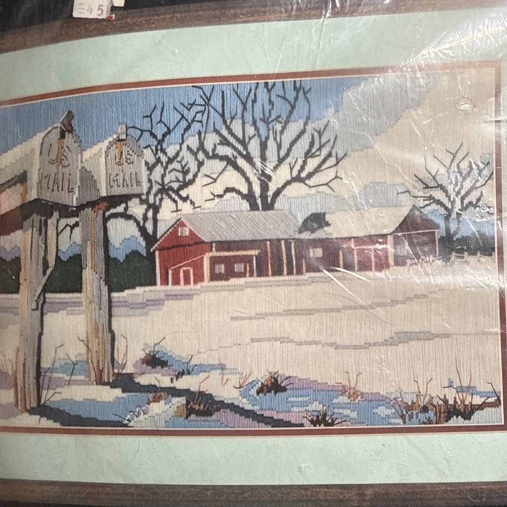 Dimensions Winter Delivery long stitch kit Vintage 1984 - Picture 5 of 7